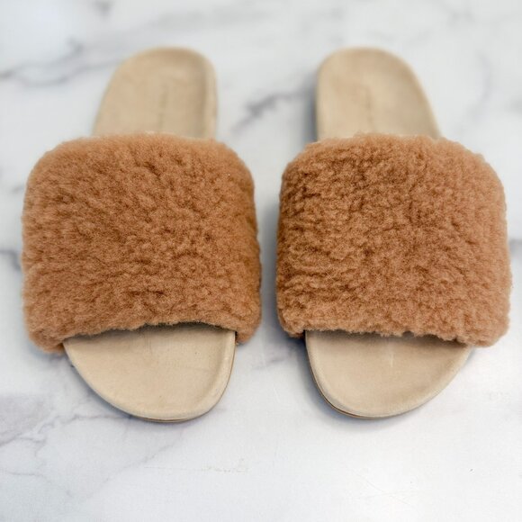 NWOT Jenni Kayne Shearling Slide Sandals Size 39 - Picture 5 of 11